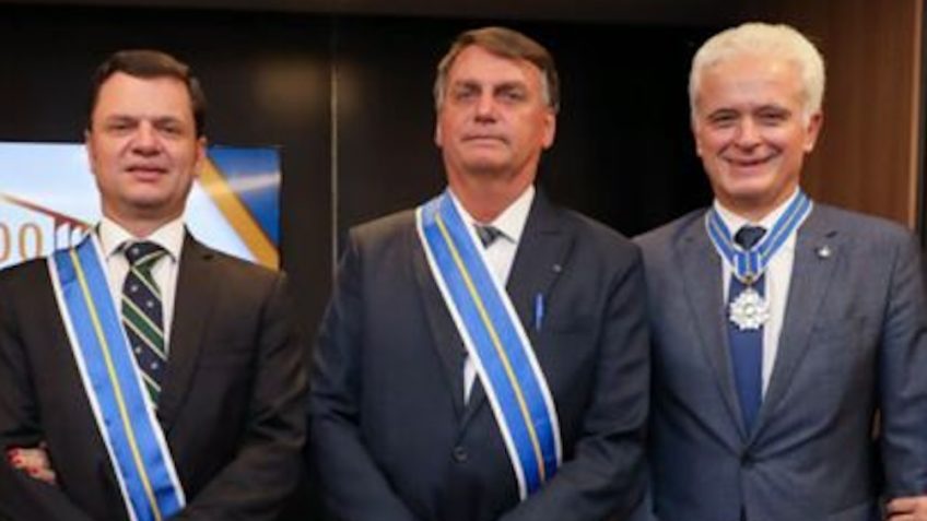 Anderson Torres, Jair Bolsonaro e Antonio Lorenzo no Ministério da Justiça