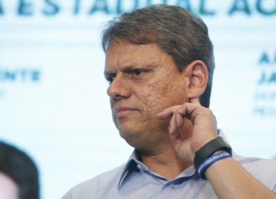 Ministro da Infraestrutura no governo Bolsonaro, Tarcísio de Freitas depôs no Supremo como testemunha do ex-presidente -  (crédito:  AFP)