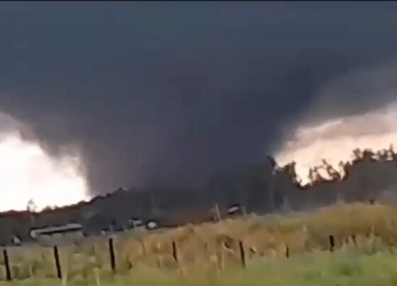 Foto de tornados no Paraguai