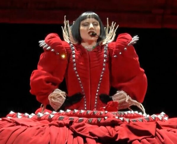 Lady Gaga no show do Rio de Janeiro (reprodução Globoplay)