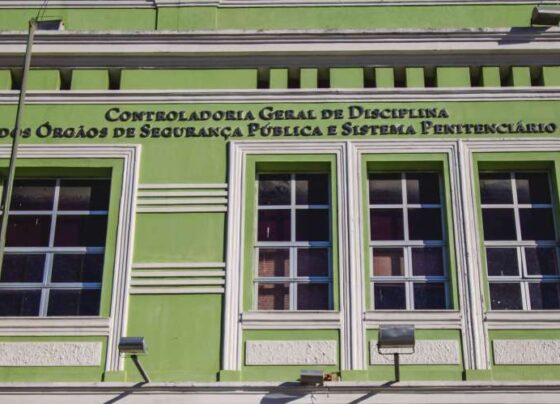 Fachada da sede da Controladoria Geral de Disciplina dos Órgãos de Segurança Pública e Sistema Penitenciário (CGD), responsável pela investigação do caso