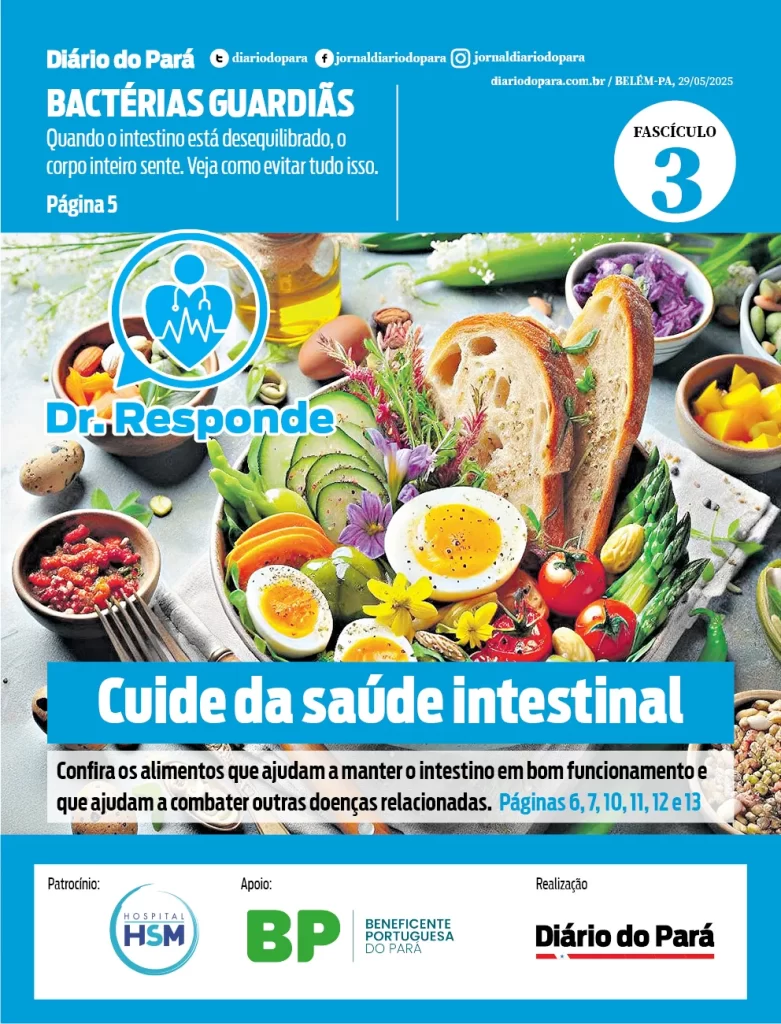 O terceiro fascículo da série Dr. Responde, publicado nesta quinta-feira (29), traz como tema central os cuidados com a saúde intestinal.