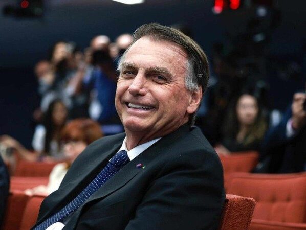Bolsonaro durante interrogatório no STF -  (crédito: Fellipe Sampaio/STF)