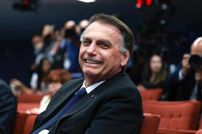 Bolsonaro durante interrogatório no STF -  (crédito: Fellipe Sampaio/STF)