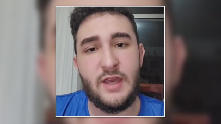 Na imagem acima, João Zambelli, filho de Carla Zambelli; ele diz em vídeo que a família vive uma "injustiça"