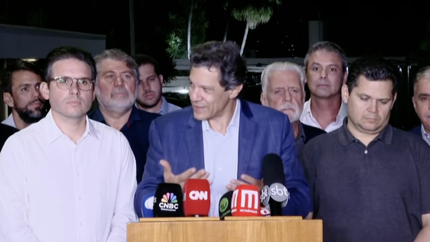 O ministro da Fazenda, Fernando Haddad (PT), reuniu-se neste domingo (8.jun.2025) com o presidente da Câmara dos Deputados, Hugo Motta (Republicanos-PB)