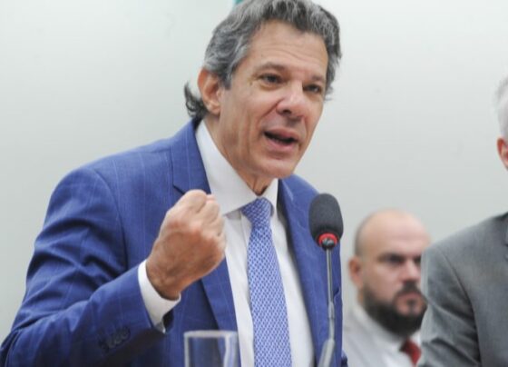 Na imagem acima, Haddad na audiência pública realizada na 4ª feira (11.jun.2025)