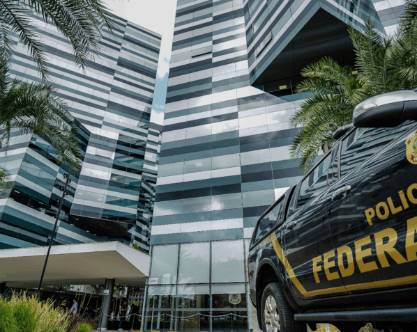 Fachada do prédio da Polícia Federal em Brasília.