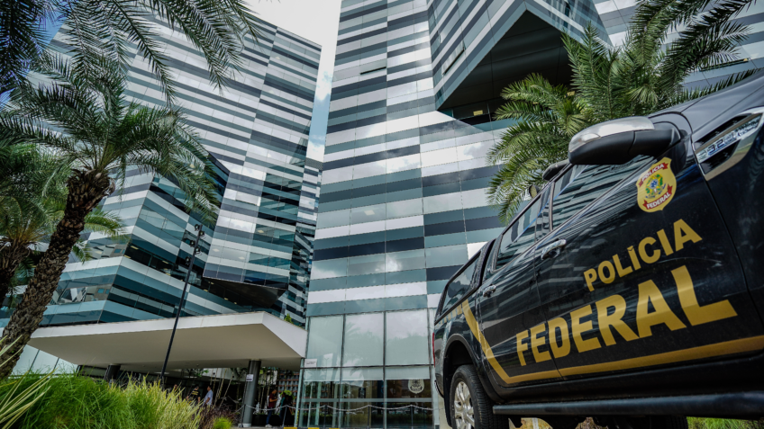 Fachada do prédio da Polícia Federal em Brasília.