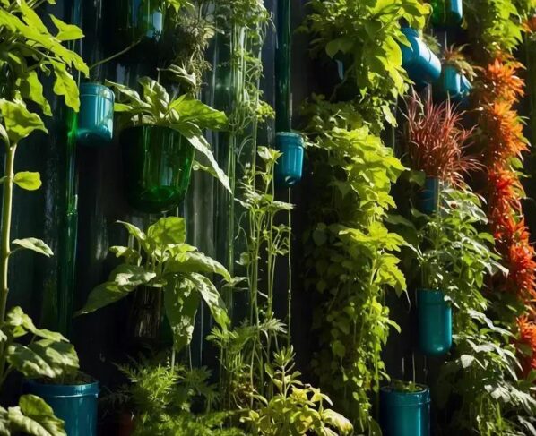 Horta Vertical com Garrafas PET: Transforme Seu Espaço Verde Hoje!